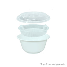 Load image into Gallery viewer, 1250ml white plastic container with tray
