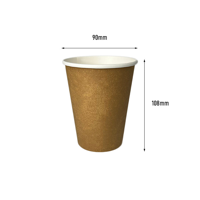 12oz Single Wall Coffee Cups - Kraft Brown - 1000pcs – Zeta Pack