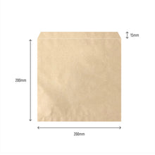 Load image into Gallery viewer, 2W brown food paper bags 20cm x 20cm