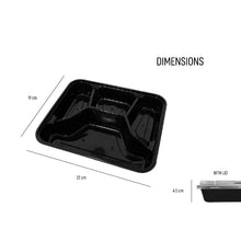 Load image into Gallery viewer, 4 Compartment Takeaway Food Containers Boxes