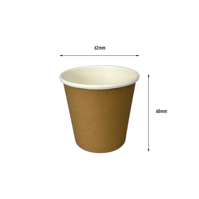 4oz Single Wall Coffee Cups Kraft Brown (1000pcs) – Zeta Pack