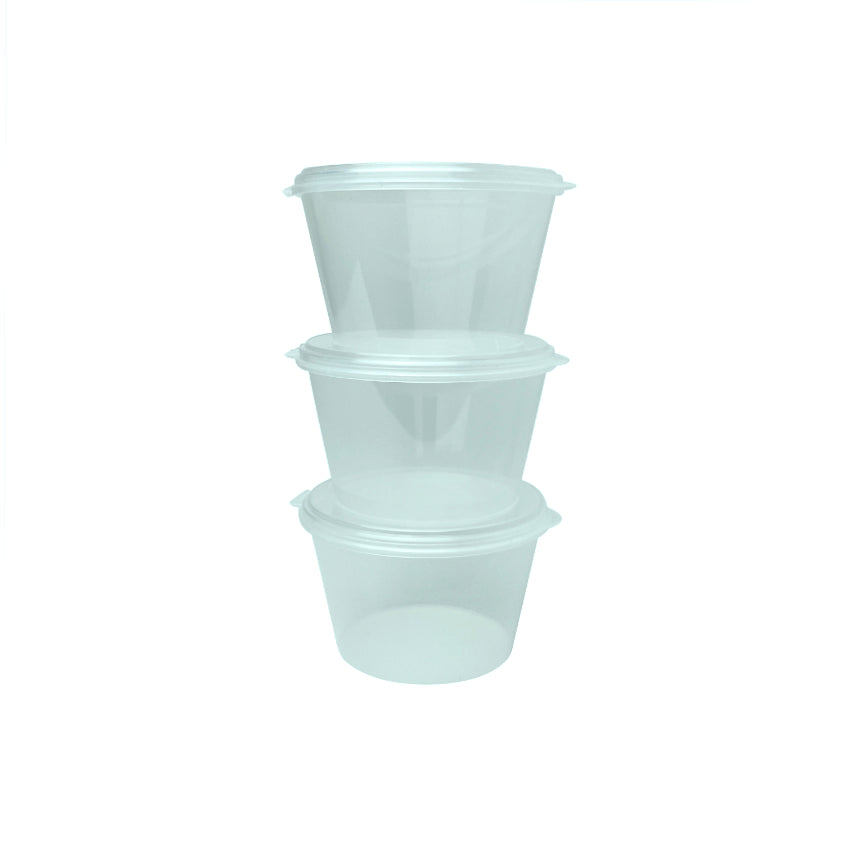 Plastic 4oz Sauce Container with Hinged Lids SC4 100ml
