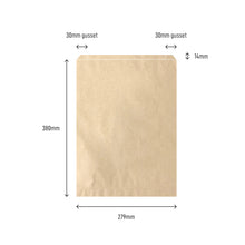 Load image into Gallery viewer, D Bread Brown Paper Bags 38cm x 28cm