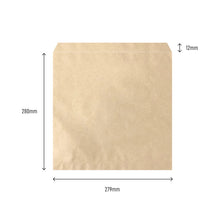 Load image into Gallery viewer, Square Sponge Brown Paper Bags 28 x 28cm