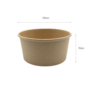 1000ml kraft brown paper bowl