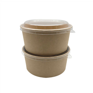 1300ml kraft brown paper bowl stack