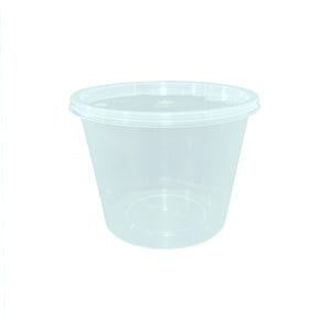 25oz round plastic container