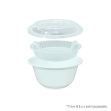 Load image into Gallery viewer, 1250ml white plastic container with tray
