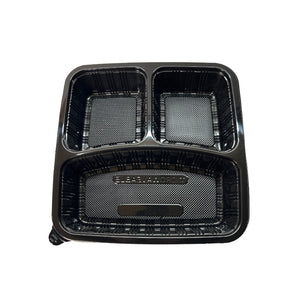 3 Compartment Bento Box with Enclosed Compartments (150sets)