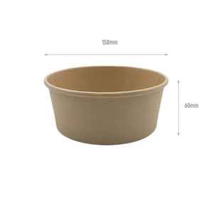 750ml kraft brown paper bowl