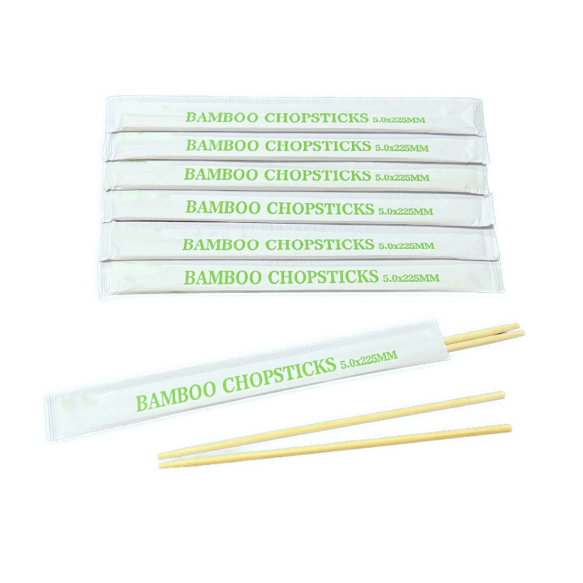 Bamboo chopsticks paper wrap