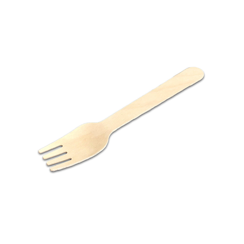 Disposable wooden fork 16cm