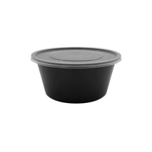 Load image into Gallery viewer, 1250ml takeaway plastic container-black
