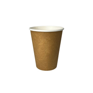 12oz Single Wall Coffee Cups - Kraft Brown - 1000pcs