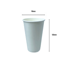 Load image into Gallery viewer, 16oz Single Wall Coffee Cups White 90mm (1000pcs)
