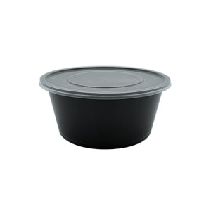 1750ml plastic containers black