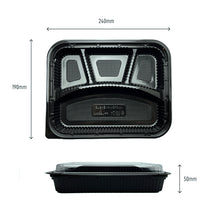 Load image into Gallery viewer, 4 compartment japanese takeaway plastic container
