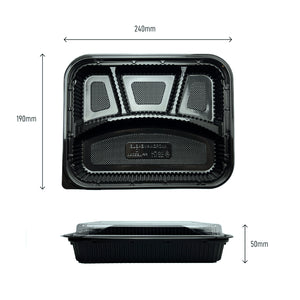 4 compartment japanese takeaway plastic container