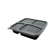 Load image into Gallery viewer, 4 compartment bento box with lids
