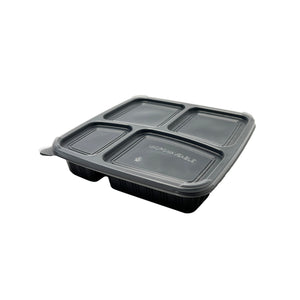 4 compartment bento box with lids