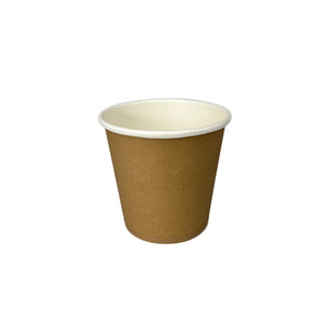 4oz single wall brown coffee cups