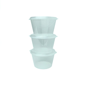 4oz plastic sauce container stackable