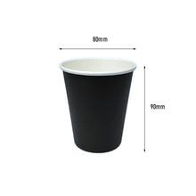 Load image into Gallery viewer, 8oz single wall black coffee cup
