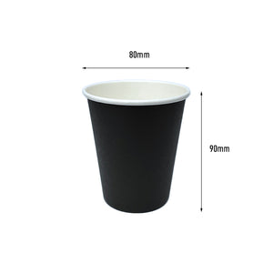 8oz single wall black coffee cup