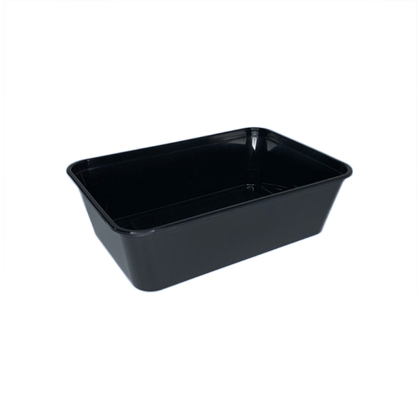 650ml black takeaway rectangle containers