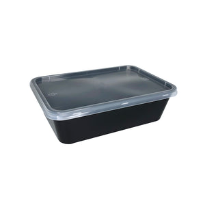 650ml black takeaway containers