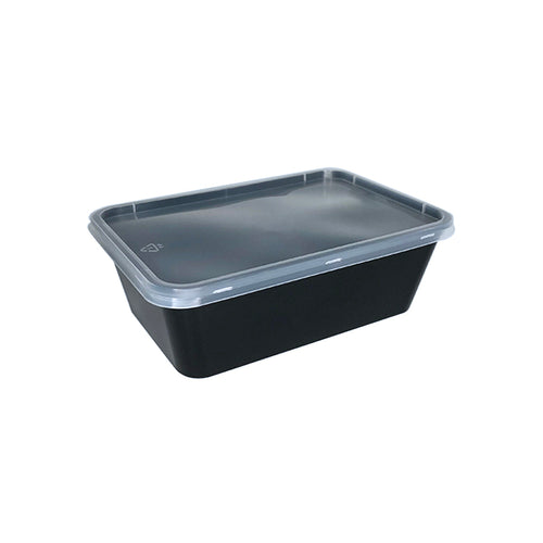 750ml black takeaway rectangle containers