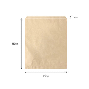 Long Sponge Brown Paper Bags 28 x 24cm