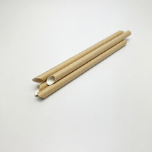 Load image into Gallery viewer, Bubble Tea Paper Straws Brown Individual Wrapped Slash End (230x12mm)
