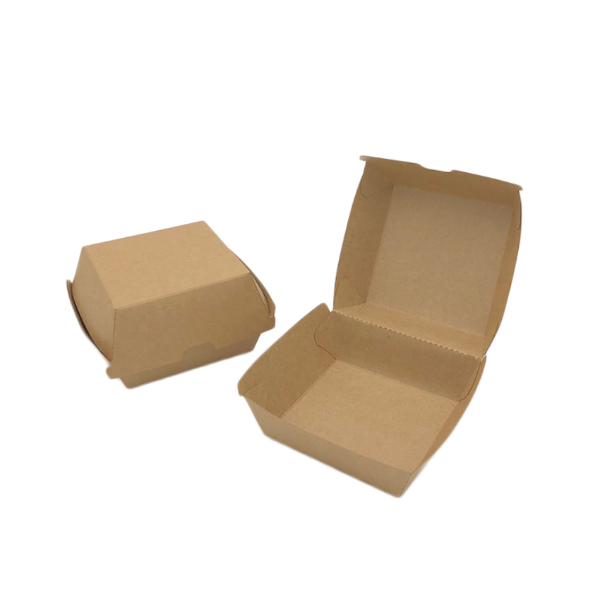 Takeaway Burger Box Kraft Brown