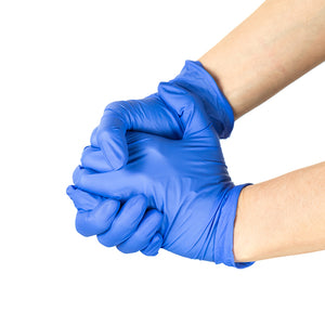 Disposable Blue Vinyl Powder Free Gloves (Medium Size)