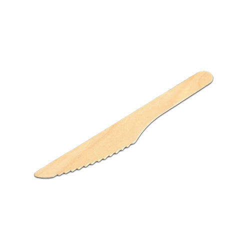 Disposable wooden knife cutlery