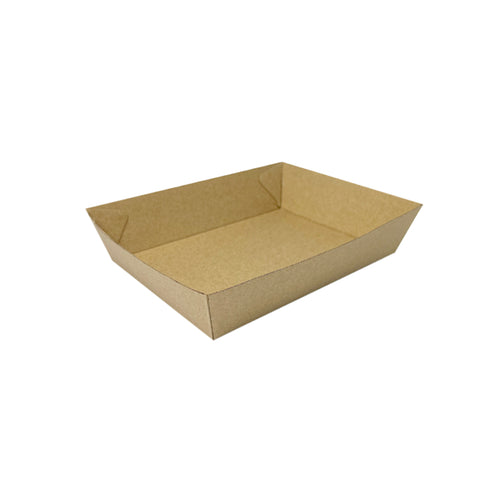 kraft brown paper tray 3 eco friendly