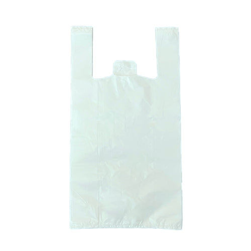 large reusable white plastic bag 36um