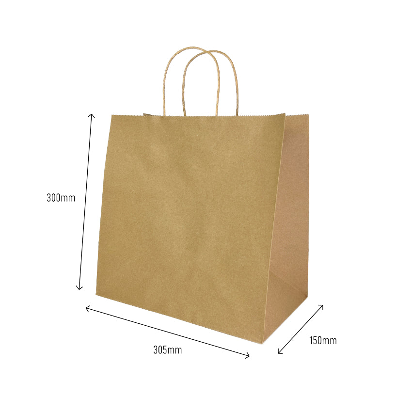 medium brown paper bag 300 x 305 x 150mm