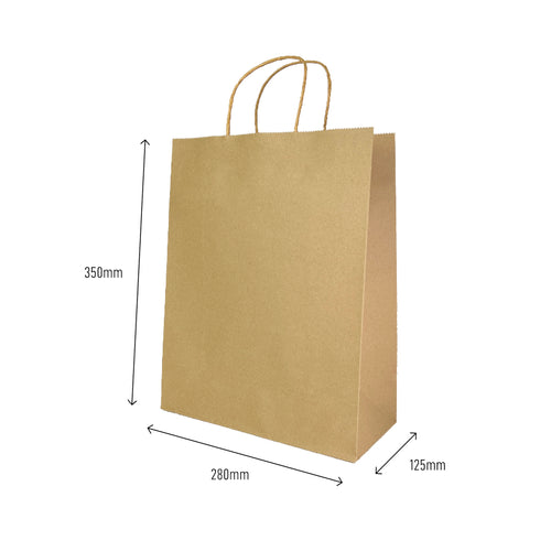 medium kraft paper bags 350x280x125mm