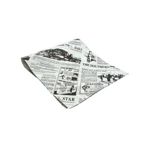 Newspaper print greaseproof paper