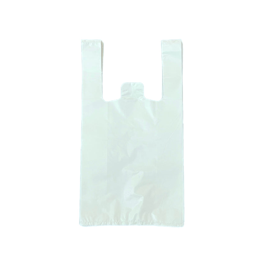 White plastic carry discount bag