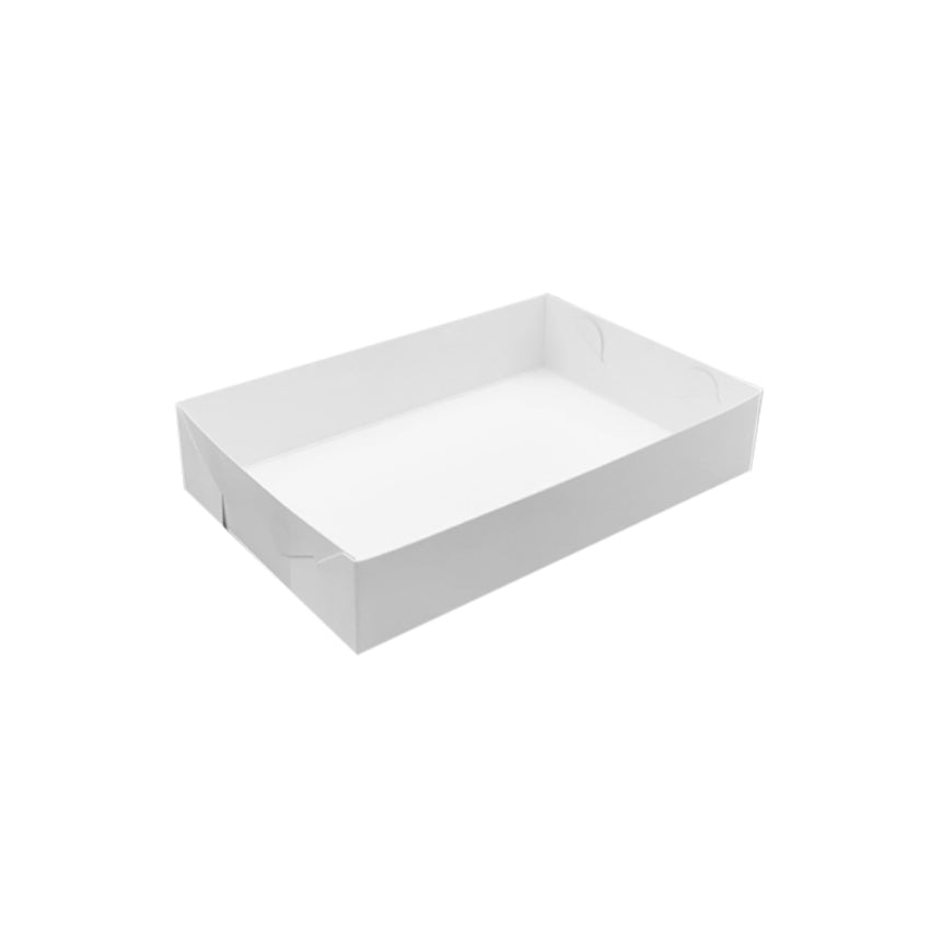 White paper cake tray small