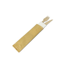 Load image into Gallery viewer, wooden fork knife napkin pack
